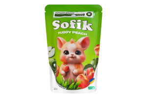Напій соковий безалкогольний негазований зі смаком персика Ruddy peach Sofik д/п 200мл