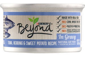 Purina Beyond Natural Cat Food Tuna, Herring & Sweet Potato Recipe In Gravy