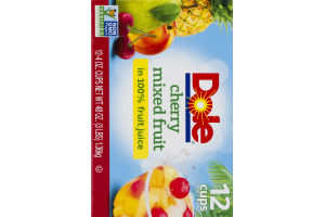 Dole Cherry Mixed Fruit in 100% Fruit Juice - 12 CT