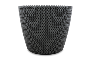 Горщик д/квітів PP SPLOFY 19см темно-сірий DSP190-405U И986 (Польща)