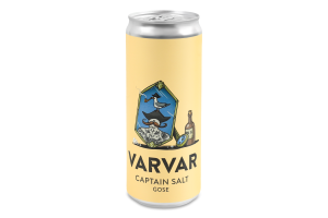 Пиво 0.33л 5% світле нефільтроване непастеризоване Captain Salt Varvar з/б