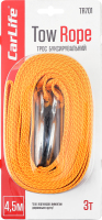 Трос стрічковий з металевими гачками 3т 4,5м блістер TR701 КарЛайф