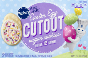 Pillsbury Ready To Bake! Easter Egg Cutout Sugar Cookies - 12 CT