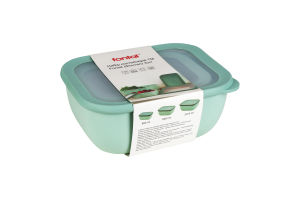 Набір контейнерів Fontal прямокутний зелений 3шт
