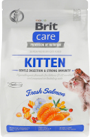 Корм д/кошенят Kitten Gentle Digestion Strong Immunity з лососем сухий 400г Brit Care