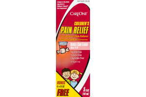 CareOne Children's Pain Relief Fever Reducer Bubble Gum Flavor