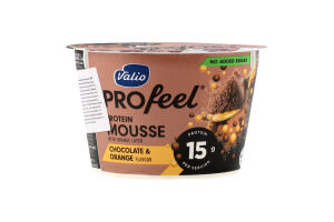 Мусс протеїновий Шоколад та апельсин безлактозний 150г стакан Valio PROfeel