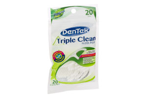 DenTek Triple Clean Floss Picks - 20 CT