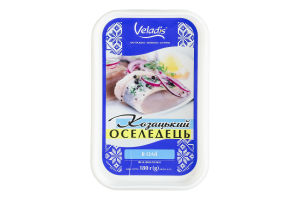 Оселедець філе-шматочки в олії Козацький Veladis б/ш п/у 180г