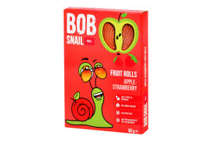 Конфеты фруктовые натуральные Яблоко-клубника Roll Bob Snail к/у 60г