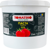 Паста томатная 25% нестерилизованная с добавлением консервантов Томатіно 1с ведро 5кг