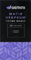 Бленд чаю кенійського чорного і чебрецю з м'ятою та ароматом персика Магія чебрецю Gemini в/с к/у 25х1.5г
