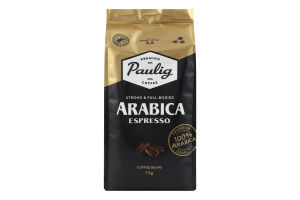 Кофе натуральный в зернах Arabica Espresso Paulig м/у 1кг