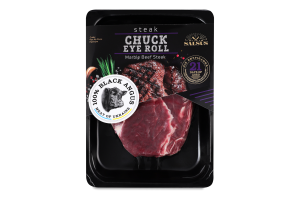 Стейк из говядины натуральный порционный Чак ай ролл Премиум Salsus охл лоток 550г