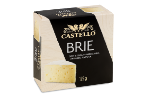 Сир 50% з білою пліснявою Brie Castello к/у 125г