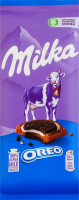 Шоколад молочный с начинкой со вкусом ванили с круглым печеньем Oreo Milka м/у 92г