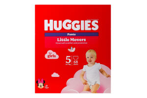Подгузники-трусики Huggies Pants Box 5 для девочки, 12-17 кг, 68 шт