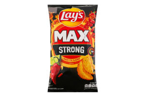 Чипсы картофельные Чили и лайм Strong Max Lay's м/у 95г
