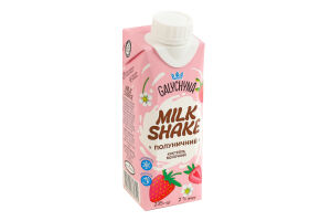 Коктейль молочный 2% ультрапастеризованный с наполнителем Клубничный Milk Shake Galychyna т/п 235г