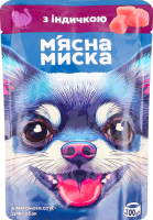 Корм д/дорослих собак Шматочки індички в соусі 100г пауч М'ясна миска
