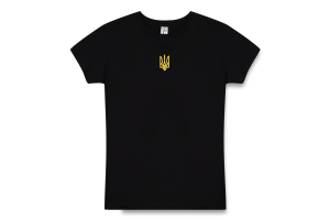 Футболка жіноча Sol's Imperial 190 Тризуб чорний S