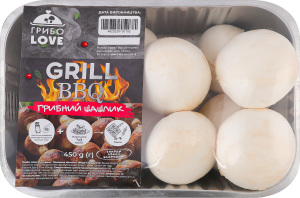 Печериці свіжі Грибний шашлик Grill BBQ Грибо Love лоток 450г