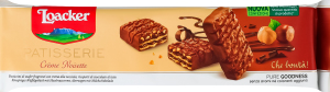 Печенье вафельное Фундук и молочный шоколад Patisserie Loacker к/у 100г