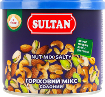 Мікс горіховий солоний Sultan з/б 120г