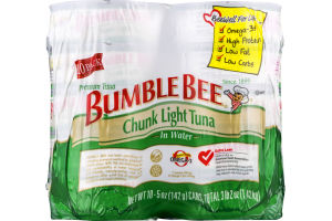 Bumble Bee Chunk Light Tuna in Water - 10 CT
