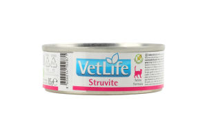 Корм д/котів Vet Life Struvite д/розчинення струвітних уролітів 85г ж/б Farmina