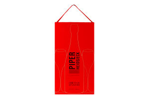 Шампанское 0.75л 12% белое брют Cuvee Piper-Heidsieck бут + бокал 2шт