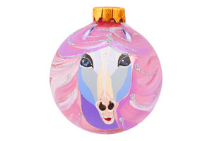 Прикраса ялинкова Куля Символ року ручна роб 80мм