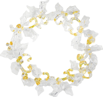 Підвіска новорічна Вінок шампань 11см КМ