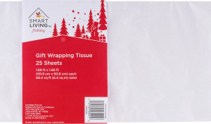 Smart Living Holiday Gift Wrapping Tissue - 25 CT