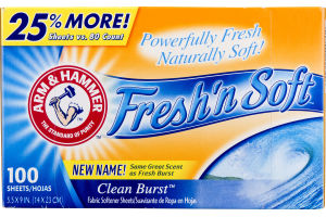 Arm & Hammer Fresh'n Soft Clean Burst Fabric Softener Sheets