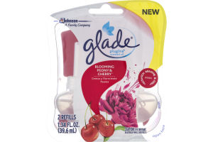 Glade PlugIns Scented Oil Refills Blooming Peony & Cherry - 2 CT
