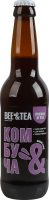 Напиток безалкогольный слабогазированный Голубика и мята Комбуча Bee&Tea с/бут 0.33л
