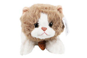 Іграшка Котик Томі біло-бежева поліестер 30см Yiwu