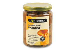 Грибы маринованные Рыжики Полісянка с/б 360г
