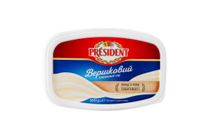 Сир плавлений 45% Вершковий President п/у 160г