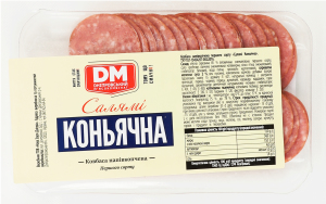 Ковбаса нарізка Салямі Коньячна Дніпровський м'ясокомбінат н/к 1с кг