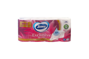 Папір туалетний 4-шаровий Ultra Soft Exclusive Zewa 8шт