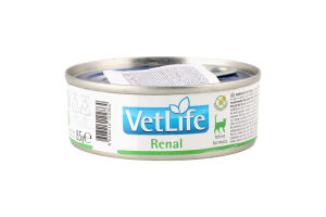 Корм д/котів Vet Life Renal д/підтримки функції нирок 85г ж/б Farmina