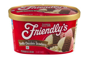Friendly's Premium Ice Cream Vanilla Chocolate Strawberry