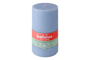 Свічка Bolsius Руcтик небесно блакитний 130/68 мм