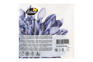 Серветки паперові Цвітіння №1 33*33см 3шари 18шт Сілкен