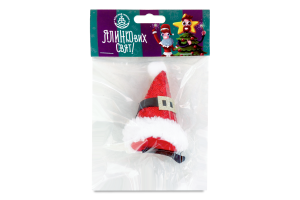 Заколка д/волосся Новорічний ковпак з блискіт асор