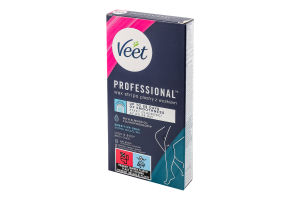 Полоски для депиляции восковые для чувствительной кожи Professional Veet 12шт