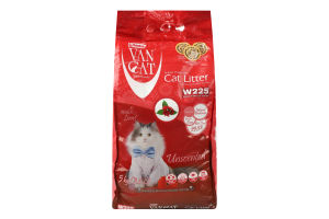 Наполнитель кошачий белый Unscented Super Premium VanCat 5кг