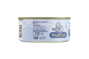 Тунець салатний у власному соку стерилізований WellFish з/б 160г